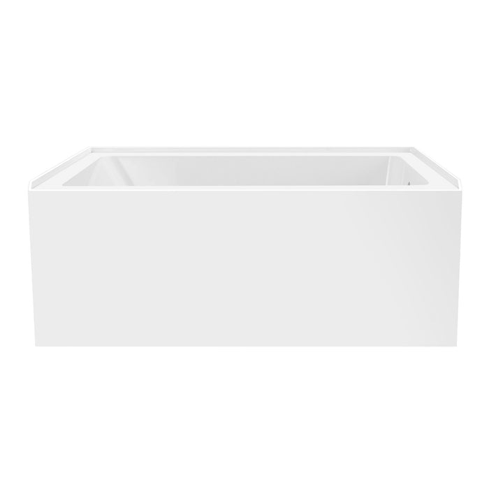 Kingston Tulare VTAP5436R22 - Aqua Eden 54-Inch Acrylic Rectangular 3-Wall Alcove Tub, Right Hand Drain, Glossy White