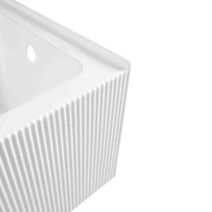 Kingston Aqua Eden VTAP603021R 60-Inch Anti-Skid Acrylic Rectangular Three-Wall Alcove Tub with Right Drain, Glossy White