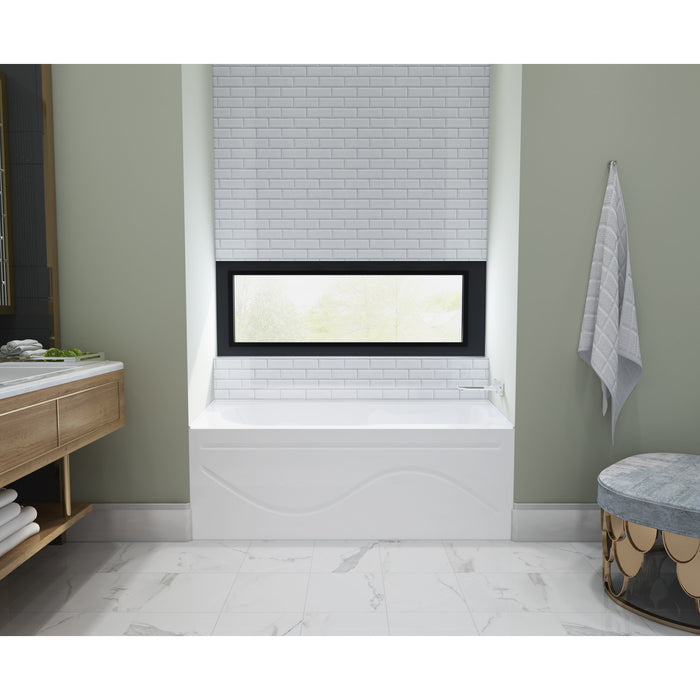 Kingston Tulare VTAP603022R - Aqua Eden 60-Inch Acrylic Rectangular 3-Wall Alcove Tub with Anti Skid and Right Hand Drain Hole, Glossy White