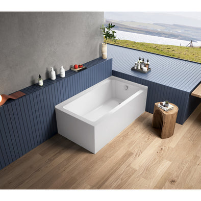 KINGSTON Brass Aqua Eden VTAP6032R21TS 60-Inch Acrylic Rectangular