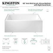 Kingston Tulare VTAP6032R22C - Aqua Eden 60-Inch Acrylic Rectangular 3