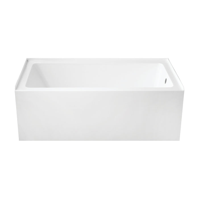 Aqua Eden VTAP6032R22 60-Inch Acrylic 3-Wall Alcove Tub with Right Hand Drain Hole, Glossy White