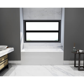 Nit alcove ホワイト　トップス Exhibit 6030 IFS AFR Acrylic Alcove Left-Hand Drain Bathtub