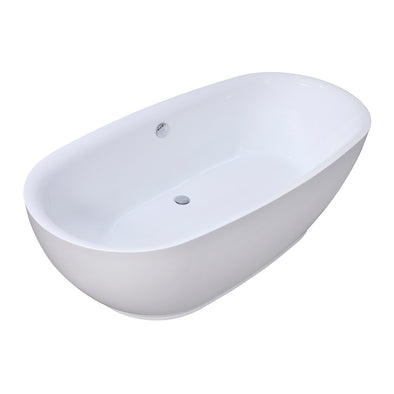 Kingston Brass Aqua Eden VTDE713321BA 71-Inch Acrylic Oval Double