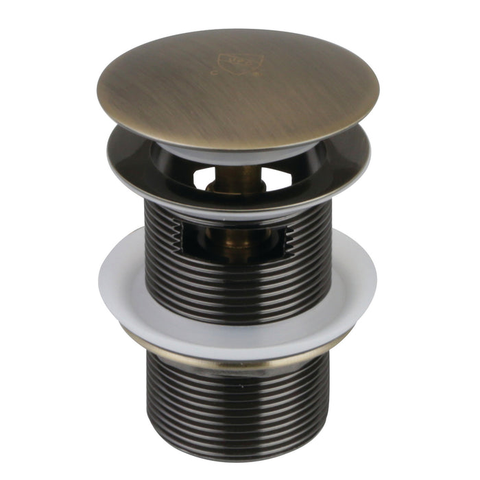 Kingston Sona VTDESHOEAB - Trimscape Brass Toe Touch Tub Drain Shoe with Overflow, Antique Brass
