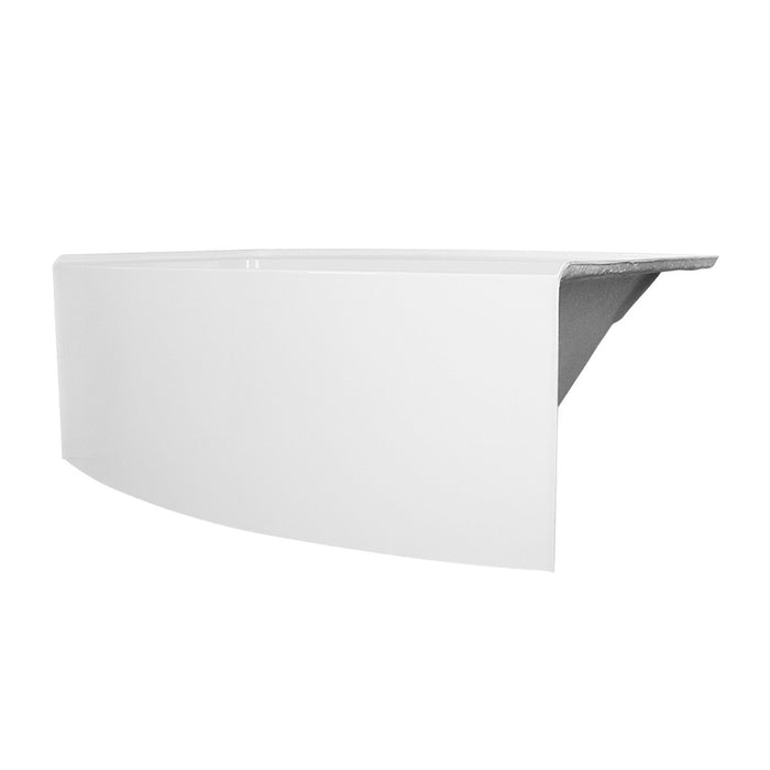 Aqua Eden VTDR663222L 66-Inch Acrylic Curved Rectangular Apron 3-Wall Alcove Tub, Left Hand Drain, Glossy White