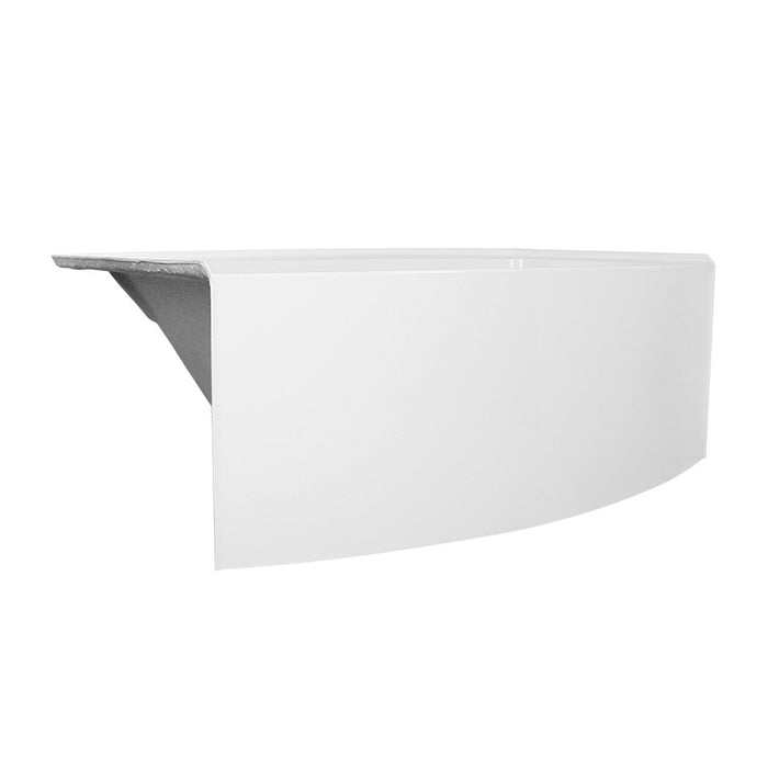 Aqua Eden VTDR663222R 66-Inch Acrylic Curved Rectangular Apron 3-Wall Alcove Tub, Right Hand Drain, Glossy White