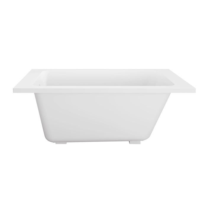 Kingston Aqua Eden VTPN483219T 48-Inch Acrylic Rectangular Drop-In Tub with Anti-Skid Surface, Glossy White
