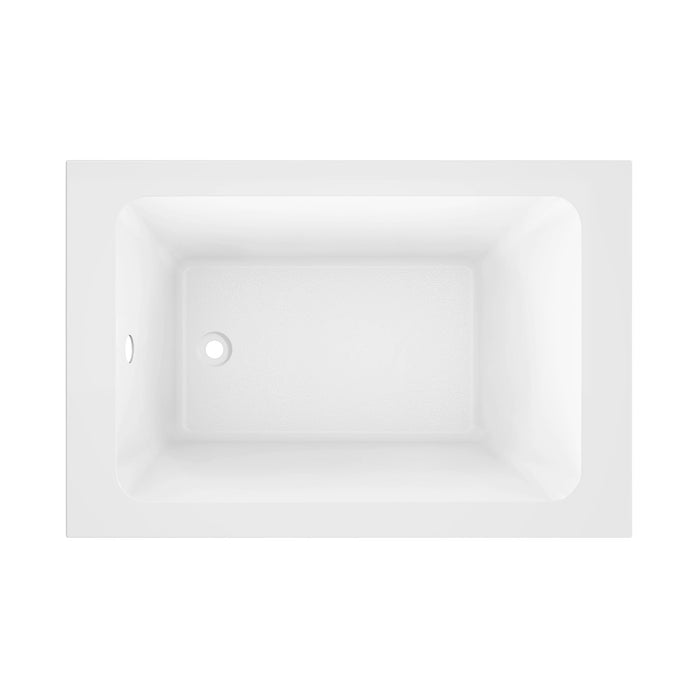 Kingston Aqua Eden VTPN483219T 48-Inch Acrylic Rectangular Drop-In Tub with Anti-Skid Surface, Glossy White