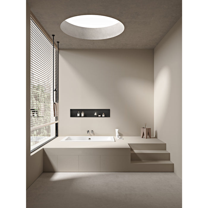 Aqua Eden VTPN593619C 59-Inch Acrylic Rectangular Drop-In Tub with Reversible Drain, Glossy White