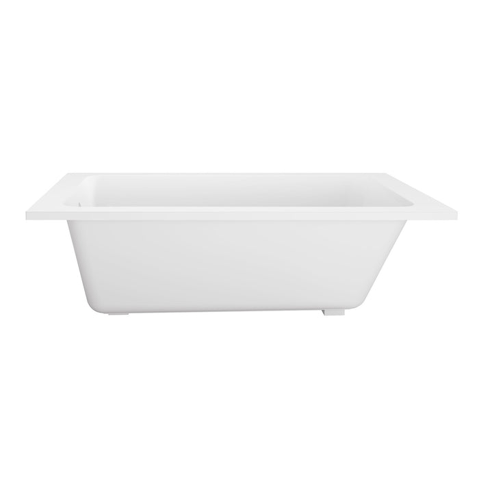 Kingston Aqua Eden VTPN603419T 60-Inch Acrylic Rectangular Drop-In Tub with Anti-Skid Surface, Glossy White