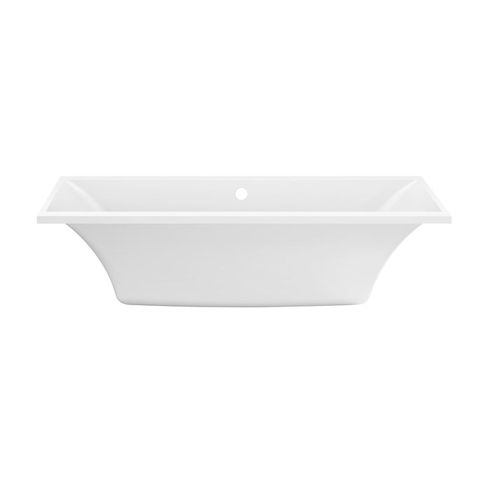 Aqua Eden VTPN673619C 67-Inch Acrylic Rectangular Drop-In Tub with Reversible Drain, Glossy White