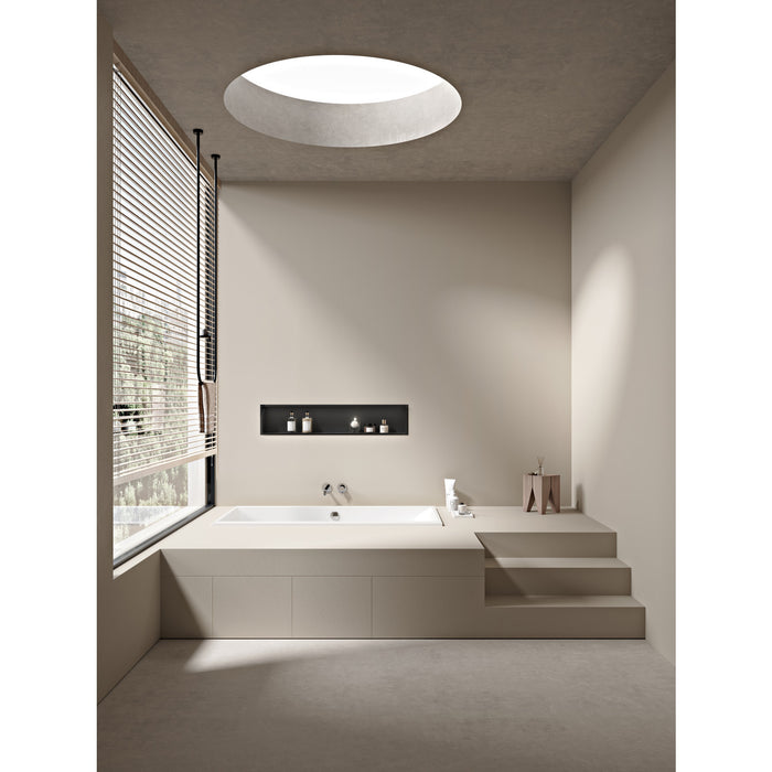 Aqua Eden VTPN673619C 67-Inch Acrylic Rectangular Drop-In Tub with Reversible Drain, Glossy White