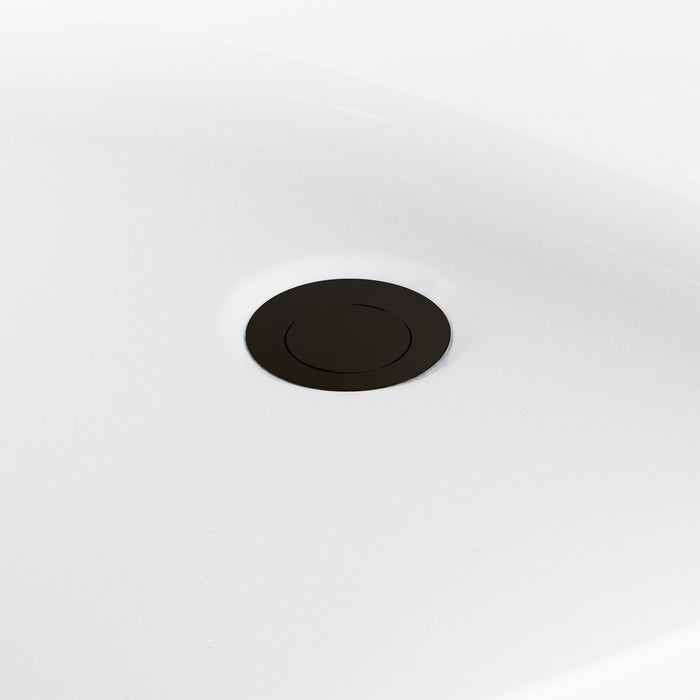 Kingston Sona VTRS523030M5 - Aqua Eden 52-Inch Acrylic Oval Single Slipper Freestanding Tub with Overflow/Drain Assembly and Integral Seat, Glossy White/Oil Rubbed Bronze