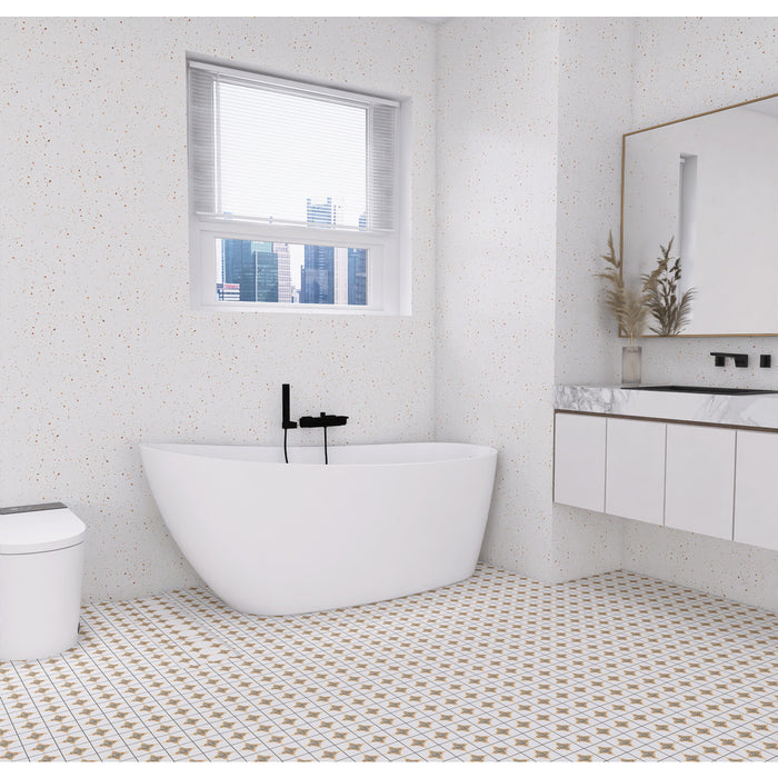 Kingston Sona VTRS632927 - Aqua Eden 63-Inch Acrylic Oval Single Slipper Freestanding Tub with Drain, Glossy White