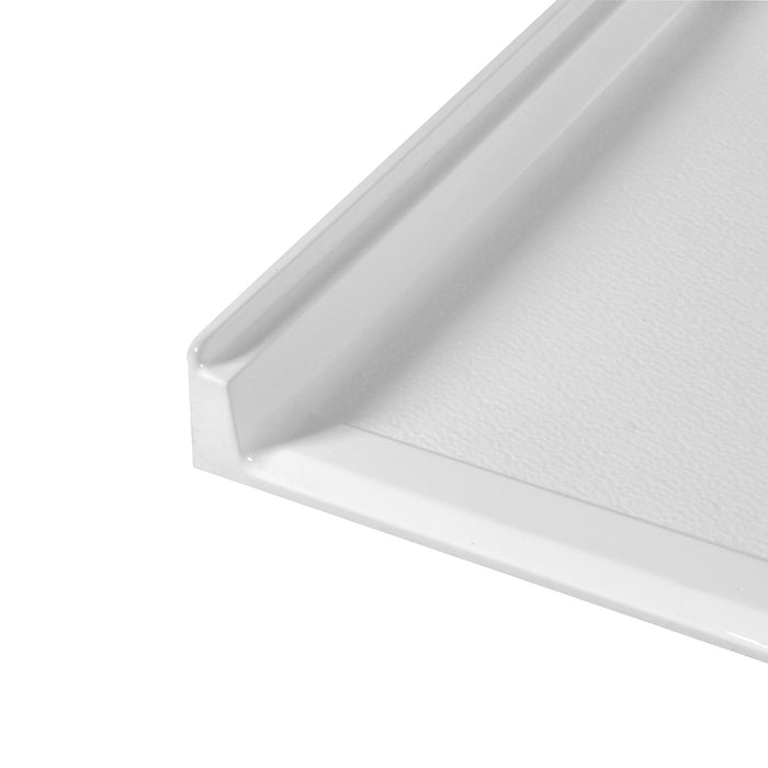 Kingston Madura VTSB39385C 39-Inch x 38-Inch Anti-Skid Acrylic Barrier Free Single Threshold Shower Base with Center Drain, Glossy White