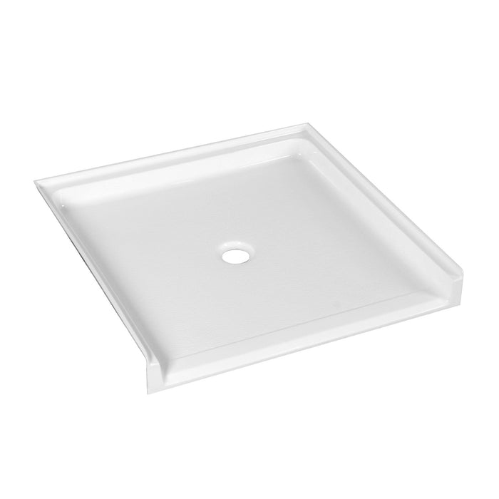 Kingston Madura VTSB39385C 39-Inch x 38-Inch Anti-Skid Acrylic Barrier Free Single Threshold Shower Base with Center Drain, Glossy White