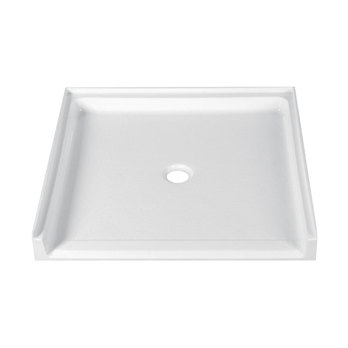 Kingston Madura VTSB39385C 39-Inch x 38-Inch Anti-Skid Acrylic Barrier Free Single Threshold Shower Base with Center Drain, Glossy White