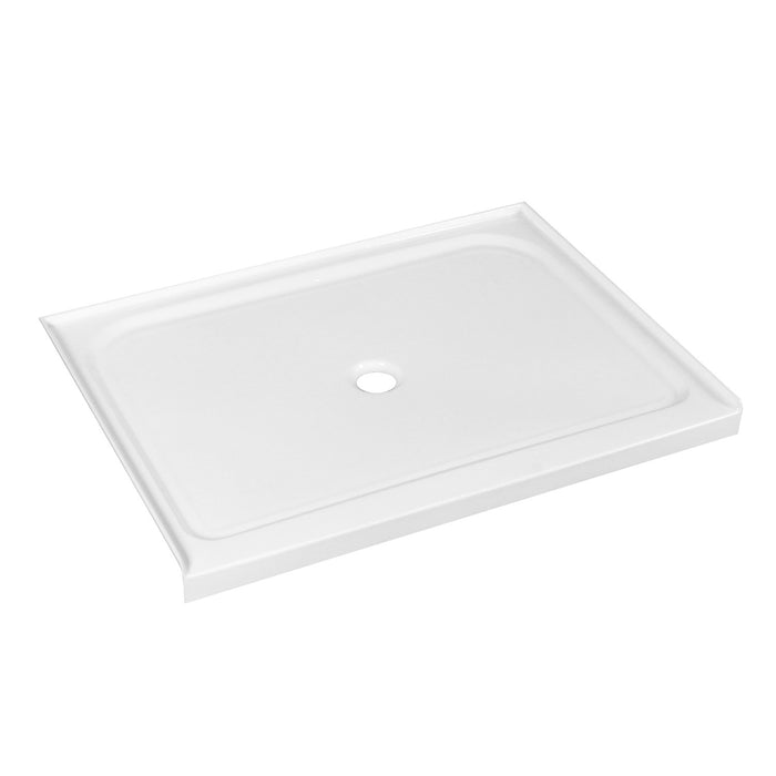 Kingston Jarvis VTSB48364TC 48-Inch x 36-Inch Anti-Skid Acrylic Single Threshold Shower Base with Center Drain, Glossy White