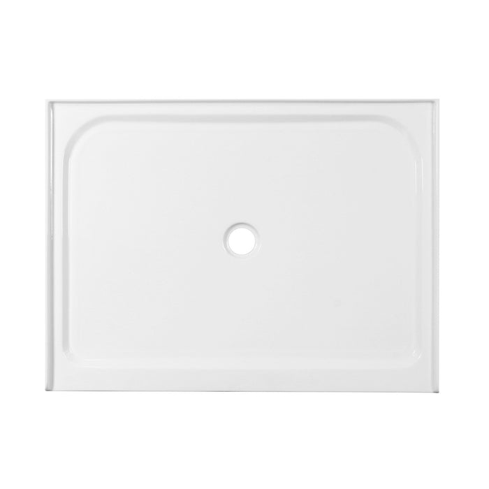 Kingston Jarvis VTSB48364TC 48-Inch x 36-Inch Anti-Skid Acrylic Single Threshold Shower Base with Center Drain, Glossy White