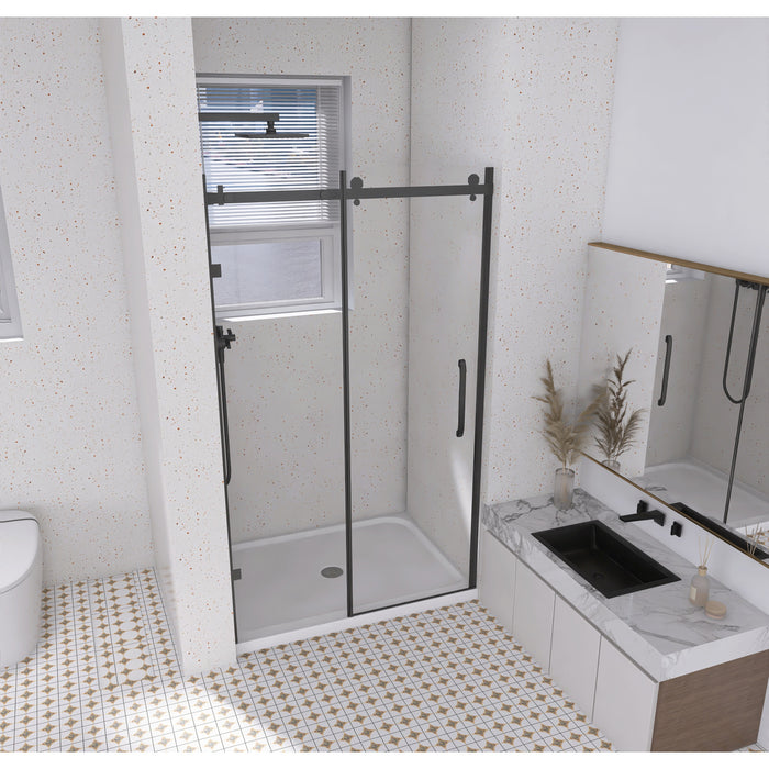 Kingston Jarvis VTSB48364TC 48-Inch x 36-Inch Anti-Skid Acrylic Single Threshold Shower Base with Center Drain, Glossy White