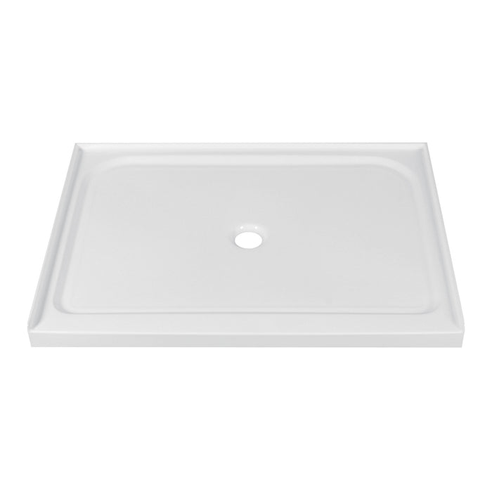 Kingston Jarvis VTSB48364TC 48-Inch x 36-Inch Anti-Skid Acrylic Single Threshold Shower Base with Center Drain, Glossy White