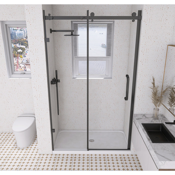 Kingston Boracay VTSB60324TC 60-Inch x 32-Inch Anti-Skid Acrylic Single Threshold Shower Base with Center Drain, Glossy White