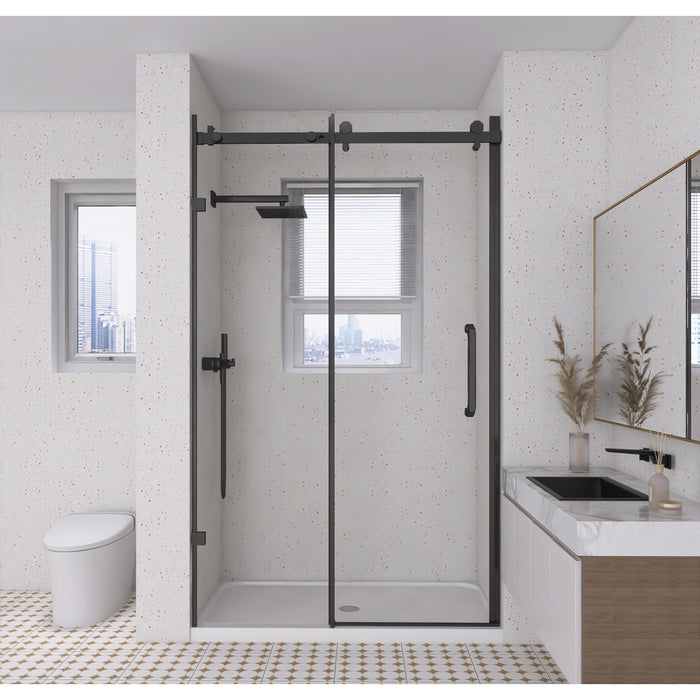 Kingston Boracay VTSB60324TC 60-Inch x 32-Inch Anti-Skid Acrylic Single Threshold Shower Base with Center Drain, Glossy White