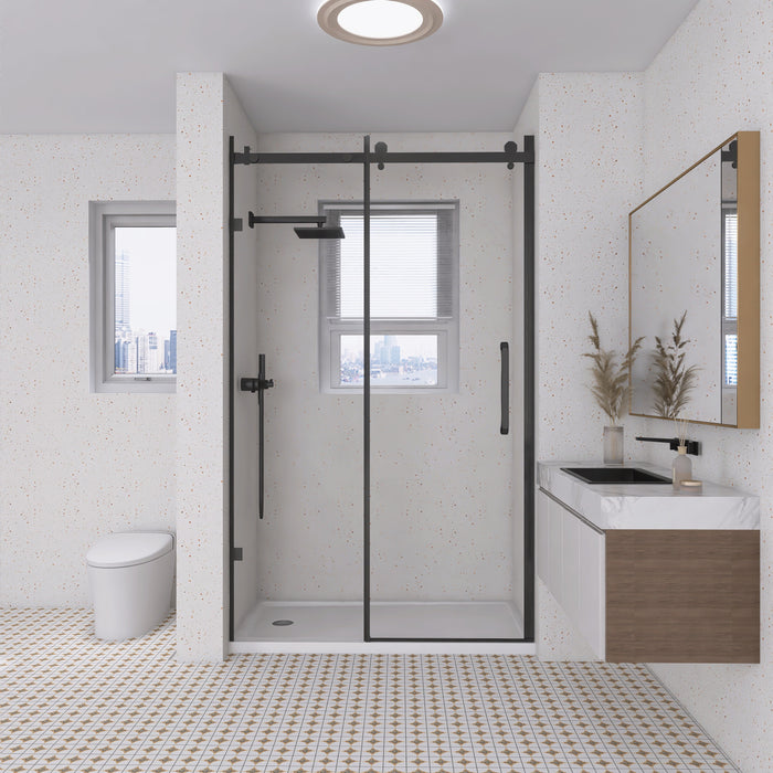 Kingston Barbuda VTSB60324TL 60-Inch x 32-Inch Anti-Skid Acrylic Single Threshold Shower Base with Left Drain, Glossy White
