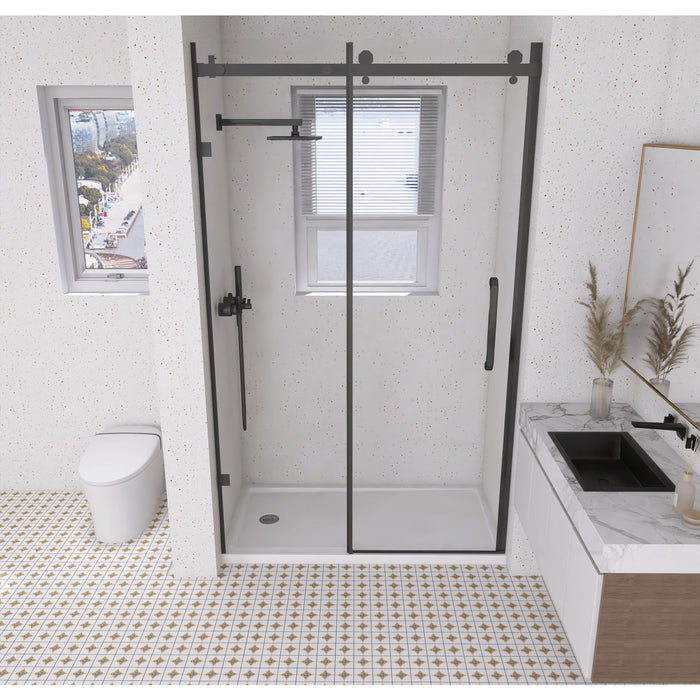 Kingston Barbuda VTSB60324TL 60-Inch x 32-Inch Anti-Skid Acrylic Single Threshold Shower Base with Left Drain, Glossy White