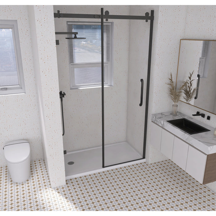 Kingston Barbuda VTSB60324TL 60-Inch x 32-Inch Anti-Skid Acrylic Single Threshold Shower Base with Left Drain, Glossy White