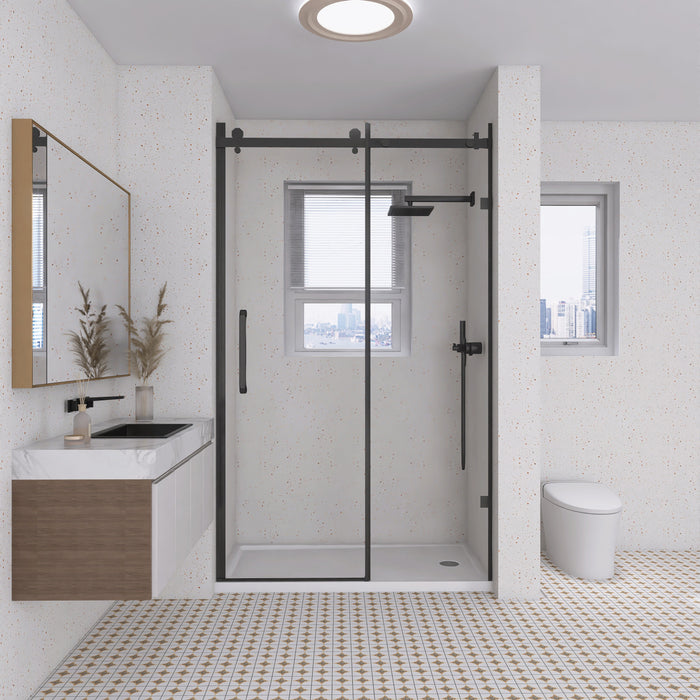 Kingston Barbuda VTSB60324TR 60-Inch x 32-Inch Anti-Skid Acrylic Single Threshold Shower Base with Right Drain, Glossy White