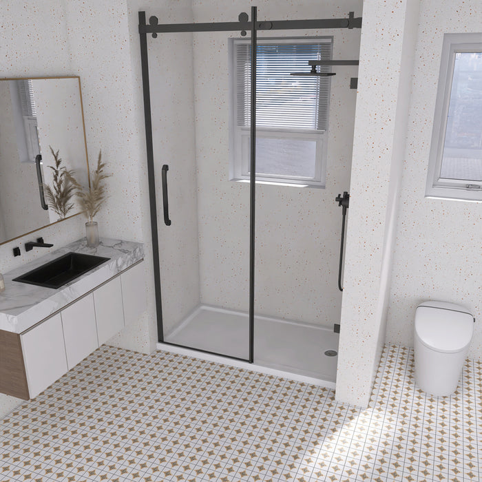Kingston Barbuda VTSB60324TR 60-Inch x 32-Inch Anti-Skid Acrylic Single Threshold Shower Base with Right Drain, Glossy White