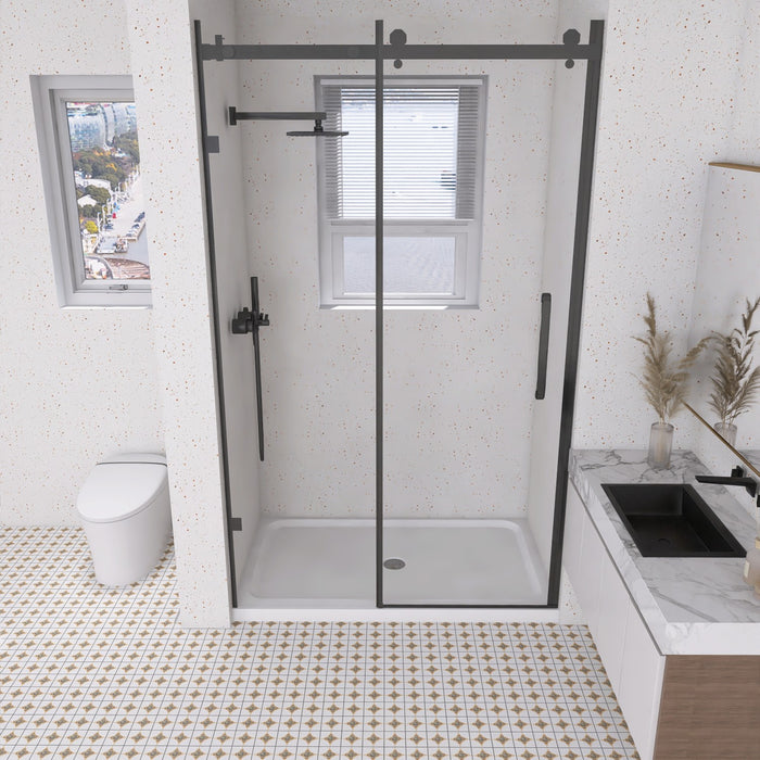 Kingston Boracay VTSB60364TC 60-Inch x 36-Inch Acrylic Single Threshold Shower Base with Center Drain, Glossy White