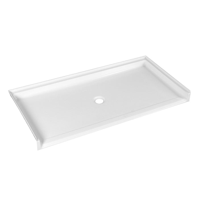 Kingston Madura VTSB62315C 62-Inch x 31-Inch Anti-Skid Acrylic Barrier Free Single Threshold Shower Base with Center Drain, Glossy White