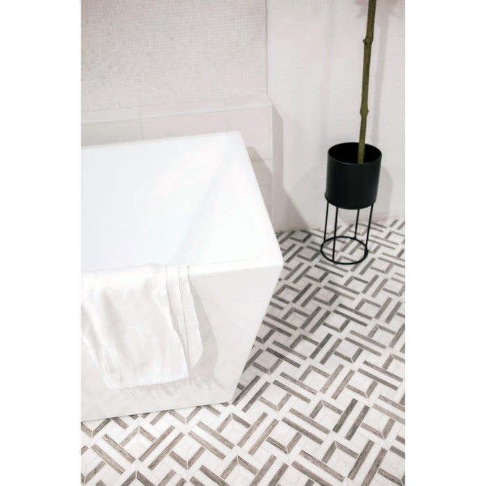 Aqua Eden VTSQ593223 59-Inch Acrylic Rectangular Double Ended Freestanding Tub with Drain, Glossy White