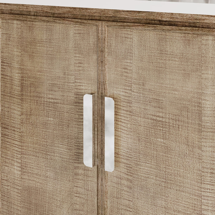 Kingston Westin WE30QZ01LW - 30 in. x 22 in. Bathroom Vanity Single Sink with White Brook Quartz Top, Lustrous Walnut