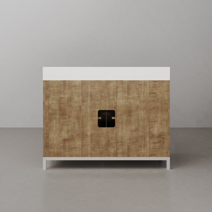 Kingston Westin WE48QZ01LW - 48 in. x 22 in. Bathroom Vanity Single Sink with White Brook Quartz Top, Lustrous Walnut