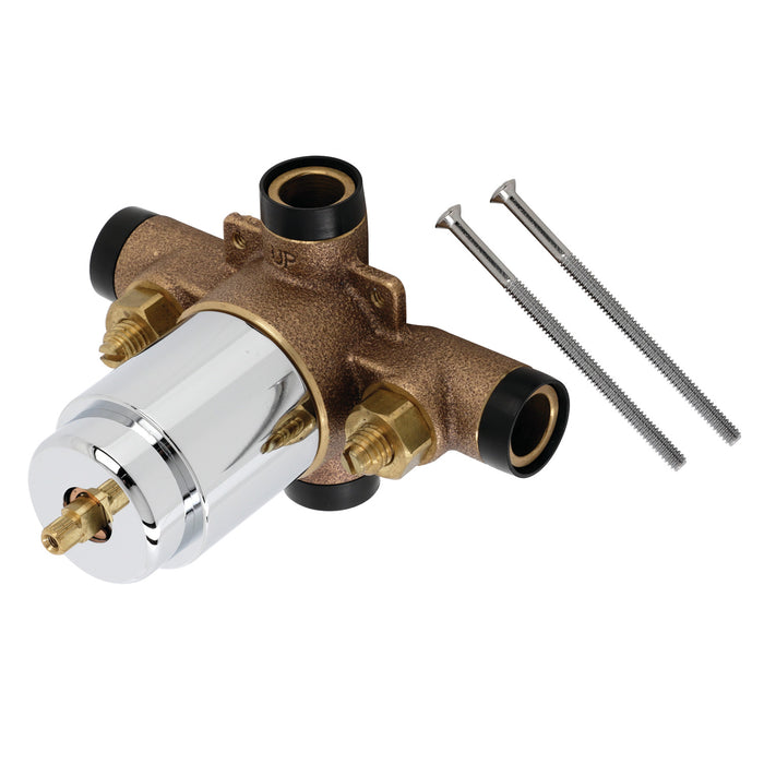 Kingston ZKB3631SWTV Tub and Shower Valve, CxC Swept, with Stops, Polished Chrome
