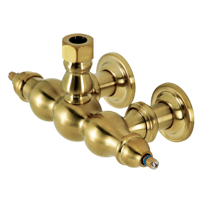 Kingston Heirloom ABT770-7 - Vintage 3-3/8 inch Wall Mount Faucet Body, Brushed Brass