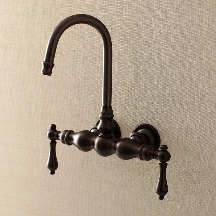 Aqua Vintage AE1T5 Two-Handle 2-Hole Tub Wall Mount Clawfoot Tub Faucet, Oil Rubbed Bronze