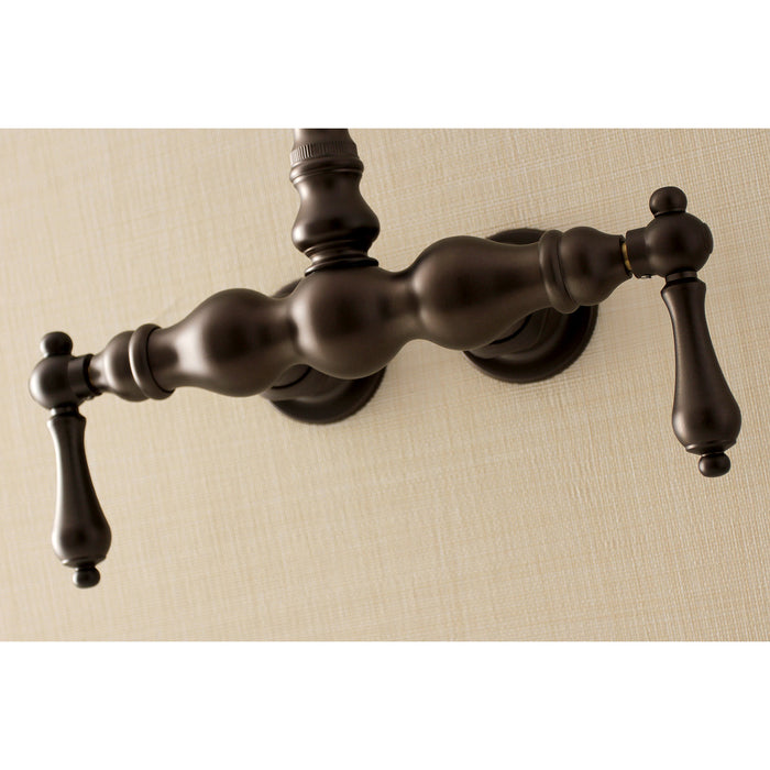 Aqua Vintage AE1T5 Two-Handle 2-Hole Tub Wall Mount Clawfoot Tub Faucet, Oil Rubbed Bronze