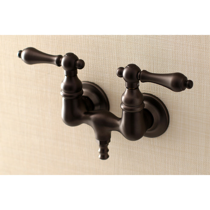 Kingston Heirloom AE31T5 - Aqua Vintage Two-Handle 2-Hole Tub Wall Mount Clawfoot Tub Faucet, Oil Rubbed Bronze