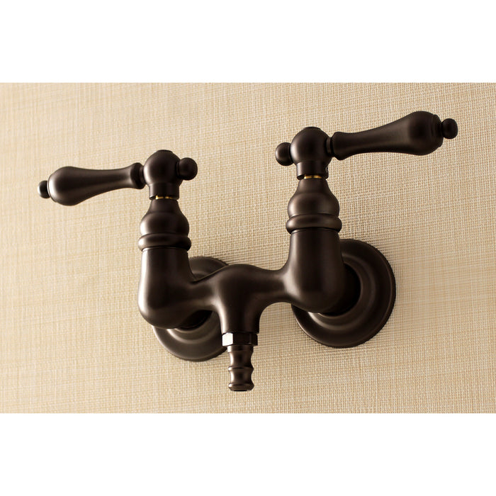 Kingston Heirloom AE31T5 - Aqua Vintage Two-Handle 2-Hole Tub Wall Mount Clawfoot Tub Faucet, Oil Rubbed Bronze