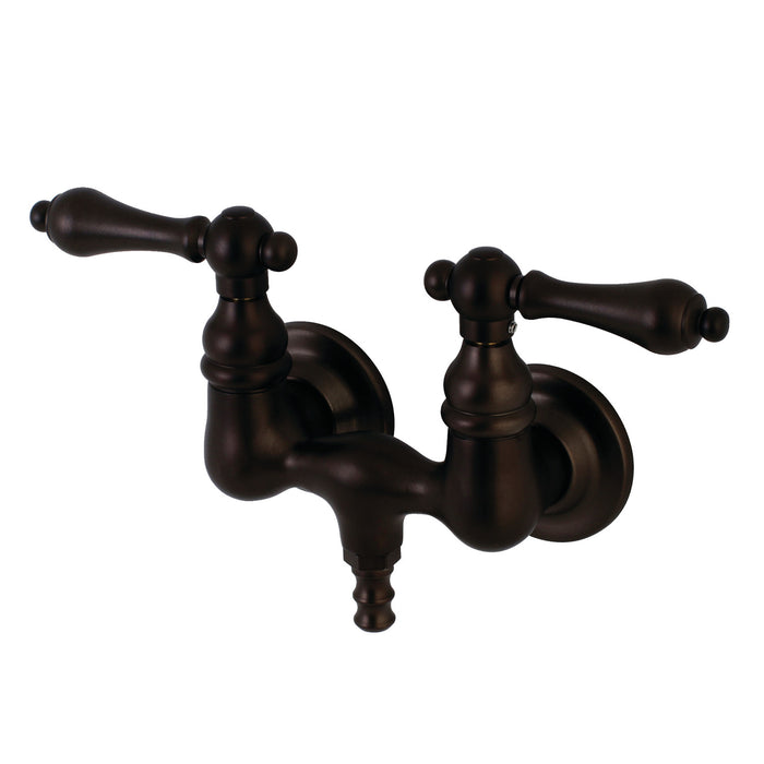 Kingston Heirloom AE31T5 - Aqua Vintage Two-Handle 2-Hole Tub Wall Mount Clawfoot Tub Faucet, Oil Rubbed Bronze