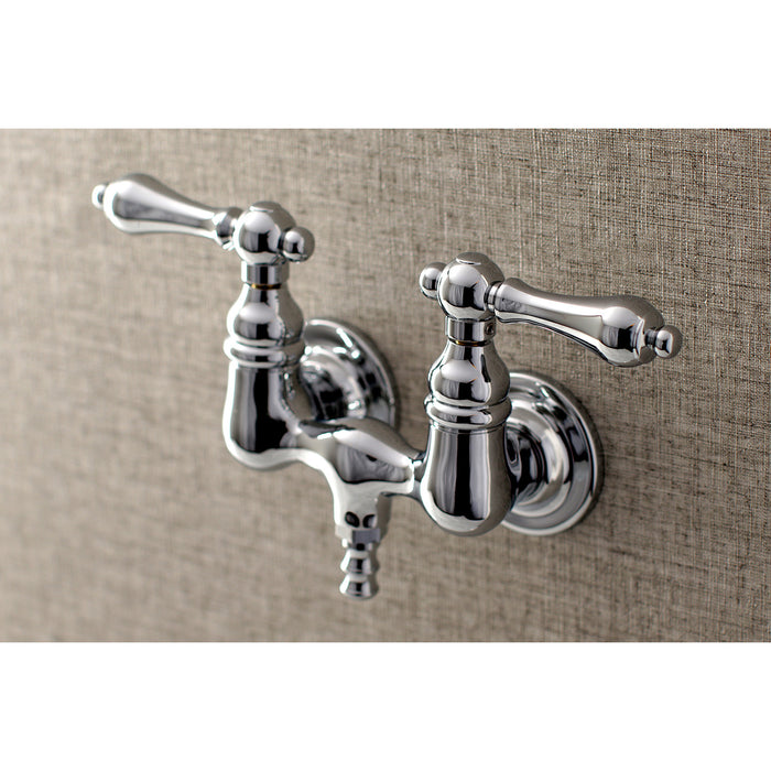 Kingston Heirloom AE32T1 - Aqua Vintage Two-Handle 2-Hole Tub Wall Mount Clawfoot Tub Faucet, Polished Chrome