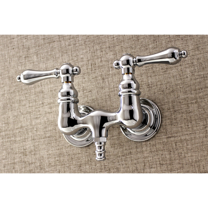 Kingston Heirloom AE32T1 - Aqua Vintage Two-Handle 2-Hole Tub Wall Mount Clawfoot Tub Faucet, Polished Chrome