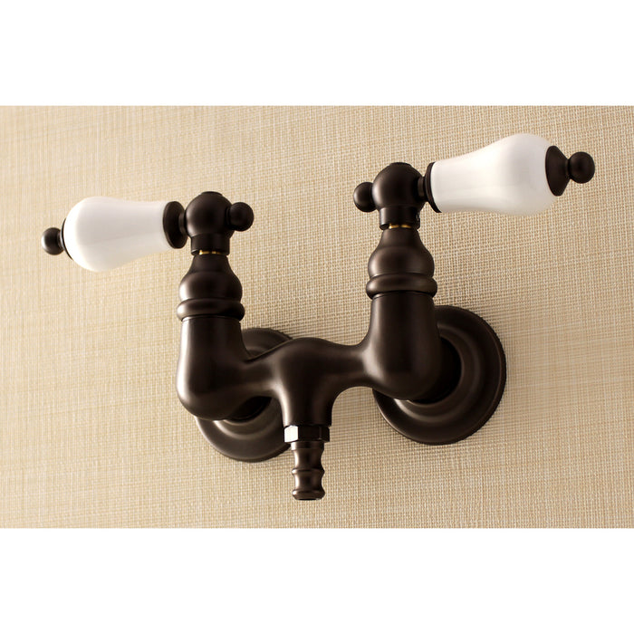 Kingston Heirloom AE35T5 - Aqua Vintage Two-Handle 2-Hole Tub Wall Mount Clawfoot Tub Faucet, Oil Rubbed Bronze