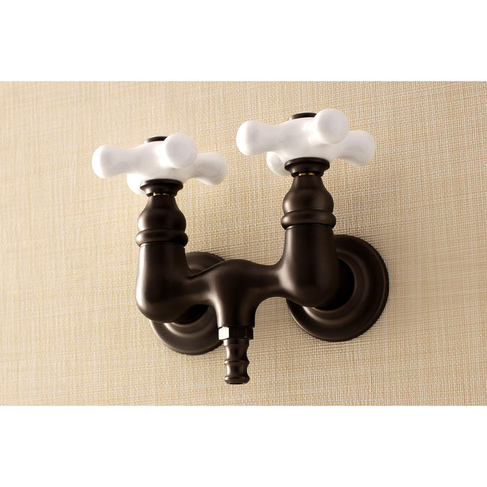 Aqua Vintage AE39T5 Two-Handle 2-Hole Tub Wall Mount Clawfoot Tub Faucet, Oil Rubbed Bronze