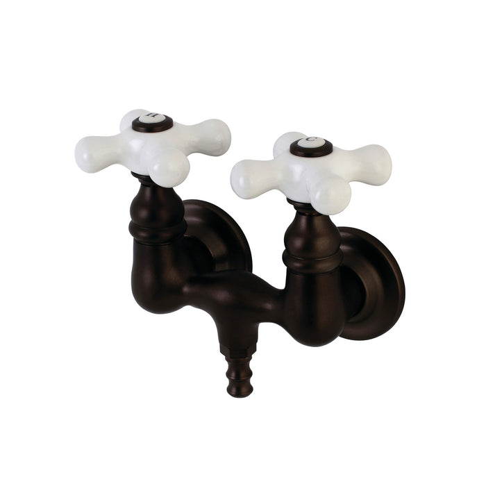 Aqua Vintage AE39T5 Two-Handle 2-Hole Tub Wall Mount Clawfoot Tub Faucet, Oil Rubbed Bronze